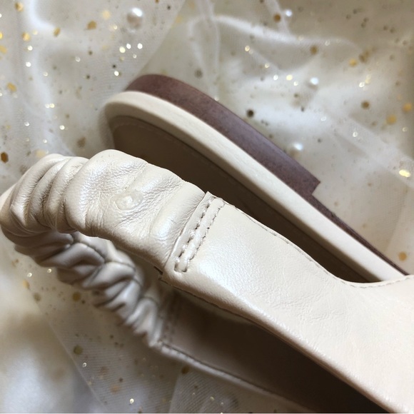 San Edelman White Pointed Toe Whitney Slingback - Picture 5 of 15